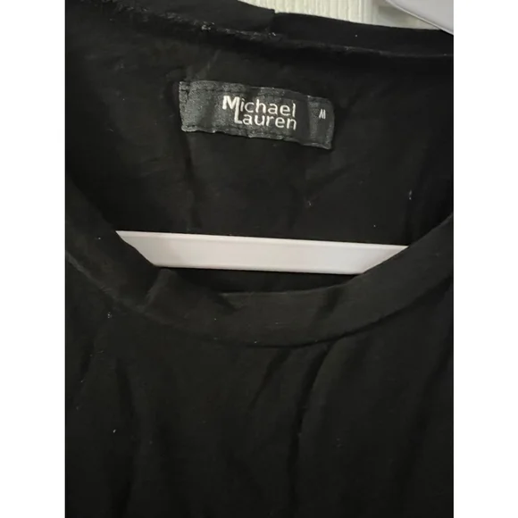 Women's Michael Lauren Black Sleeveless Dress w drawstrings front Size M NWT - Picture 5 of 10